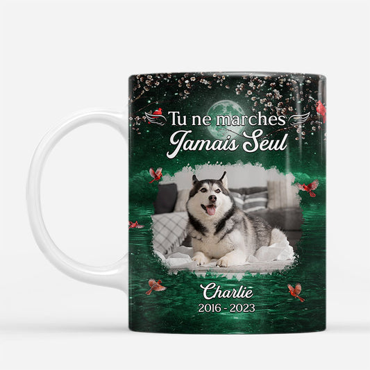 7446MFR1 mug personnalise avec photo commemoratif pour chienchat dans mon coeur 7446m3vmc