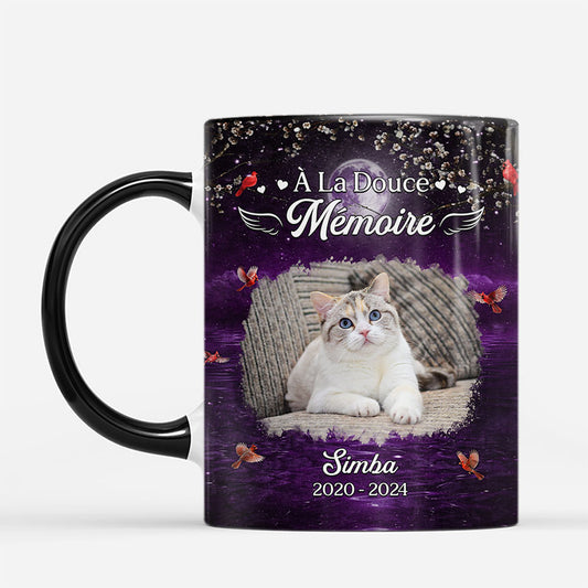 7446MFR2 mug personnalise avec photo commemoratif pour chienchat dans mon coeur 7446m3vmc