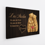 7468CFR2 toile personnalisee amour de la famille ours 7468c6t5i