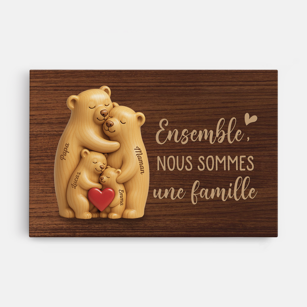 Toile Personnalisée Famille - Cadeau Plus