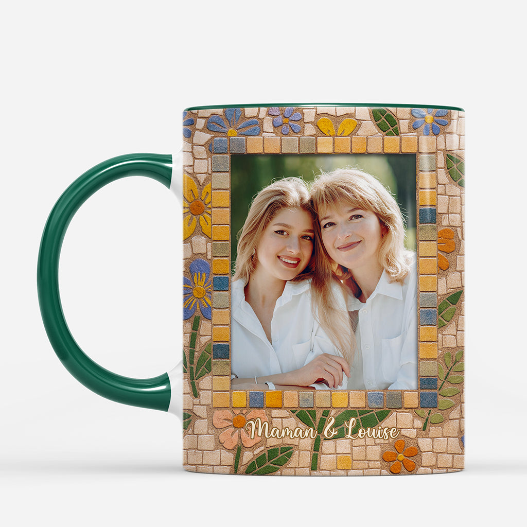 7493MFR2 effet dimpression 3d mug personnalise avec photo mamie maman et son enfant 7493m6qna