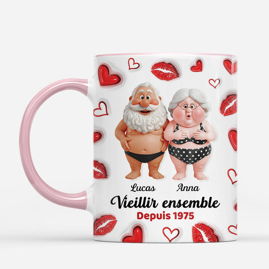 7496MFR2 effet dimpression 3d vieillir ensemble mug personnalise humour couple 7496m6ltg