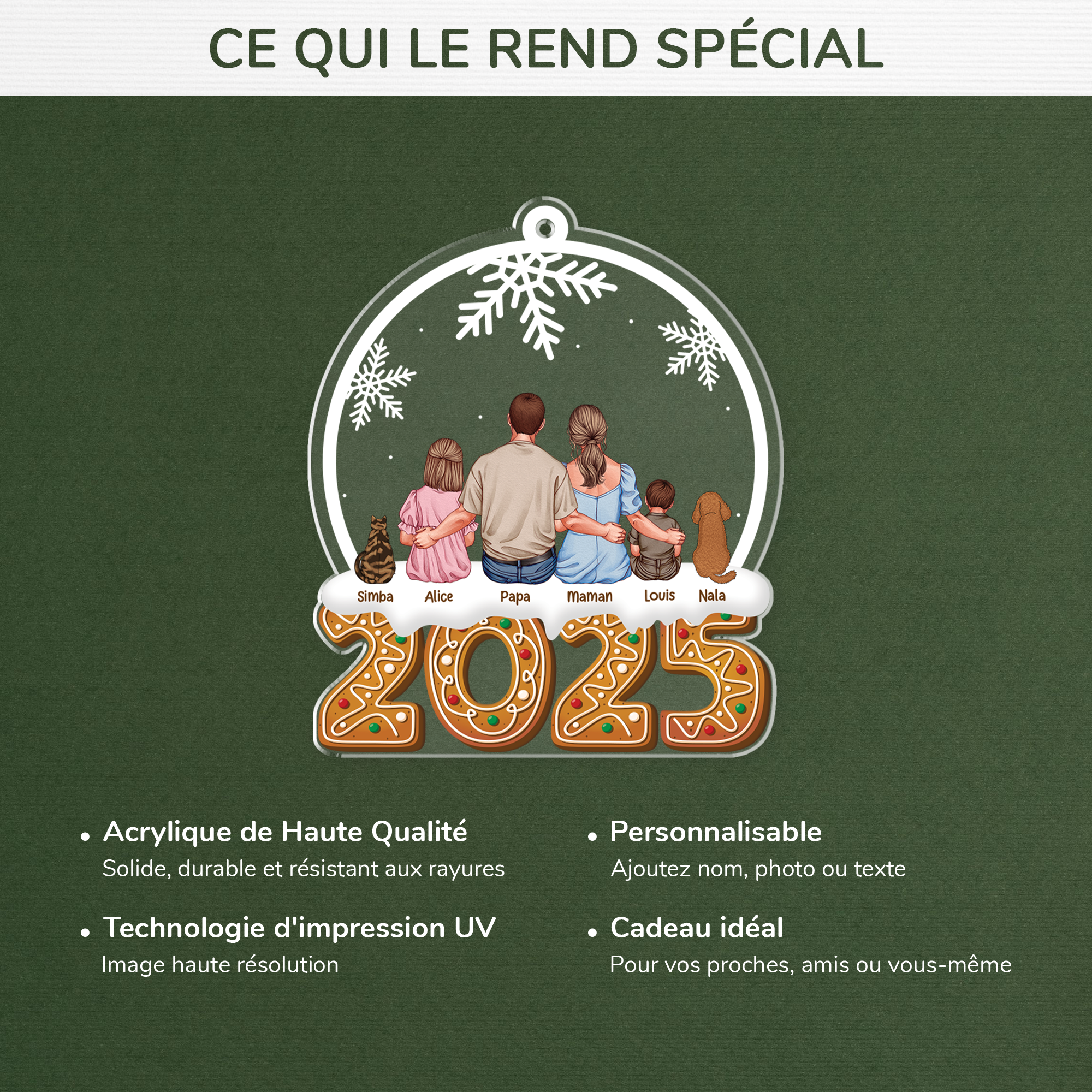 7500OFR4 ornement de noel personnalise acrylique la famille et animaux de compagnie 7500ott5i