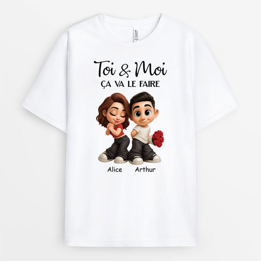 7509AFR1 tee shirt personnalise couple toi et moi 7509akv5g