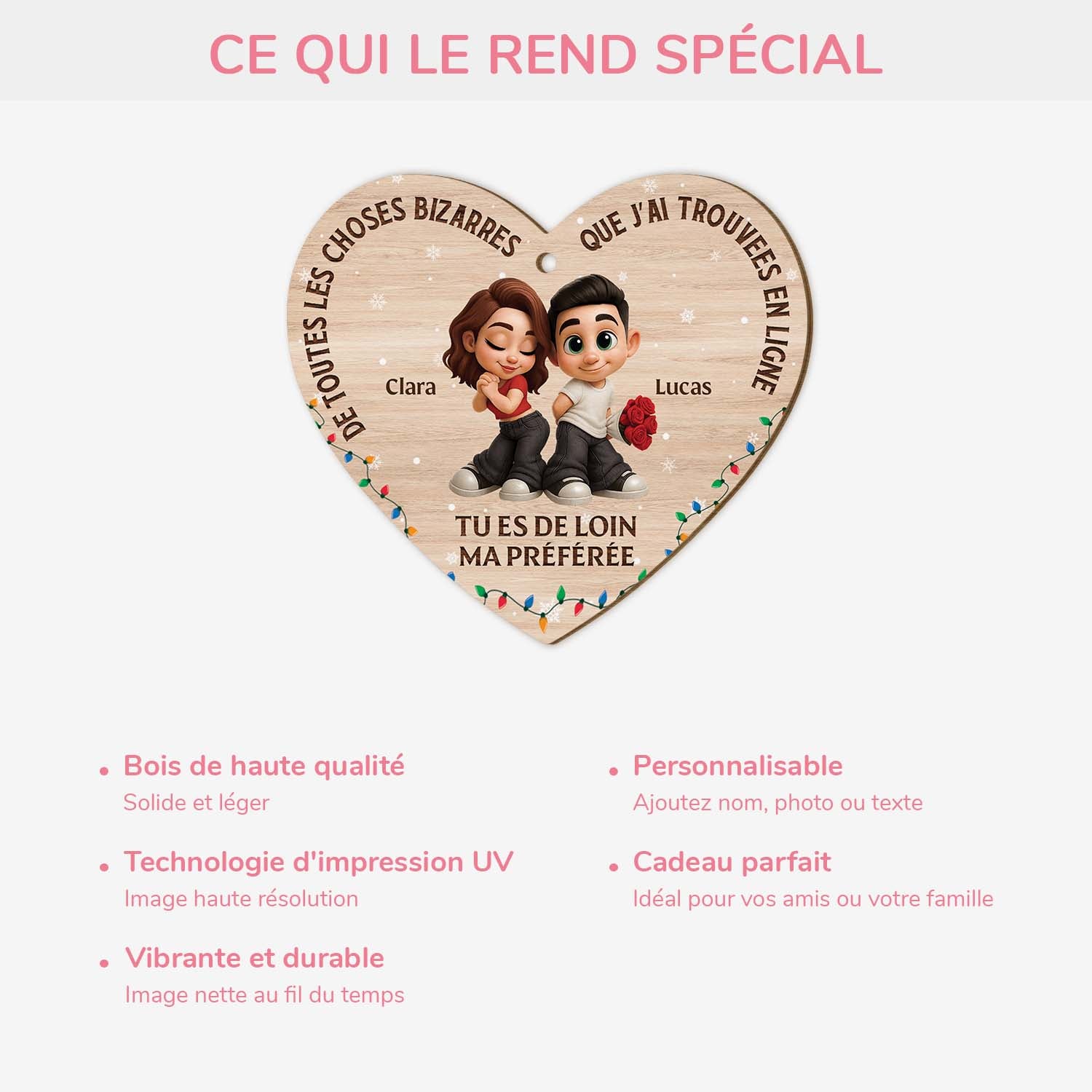 7510OFR4 ornement de noel personnalise en bois a 1 couche tu es ma preferee 7510okt5g