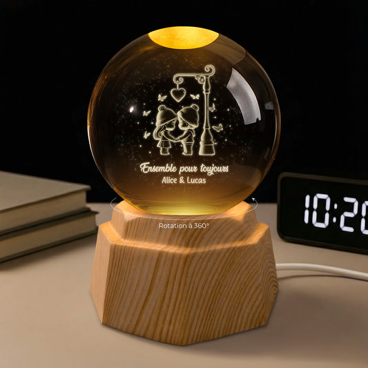 7527LFR1 veilleuse boule de cristal 3d personnalisee couple vieillir ensemble toi et moi 7527ltpng