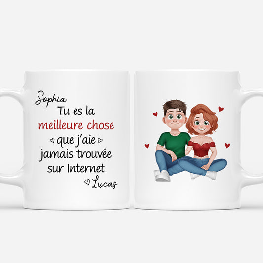 7538MFR1 mug personnalise couple je tai trouve sur internet 7538mcqcg_170cd481 655b 44fd bf2e 33b889798eef