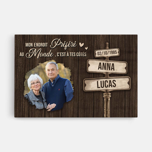 7543CFR1 toile personnalisee photo couple c_est a tes cotes 7543c3ttg