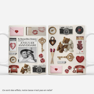 Ornement De Noël Personnalisable Avec Photo Et Texte - Boule Ou Cœur En Cristal, 8 Cm, Pour Sapin Ou Cadeau