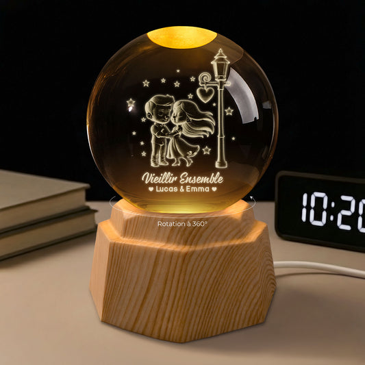 7558LFR1 veilleuse boule de cristal 3d personnalisee vieillir ensemble couple toi et moi 7558l6pag