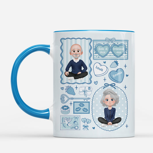 7577MFR23 mug personnalise couple embrasse moi 7577mcpwg