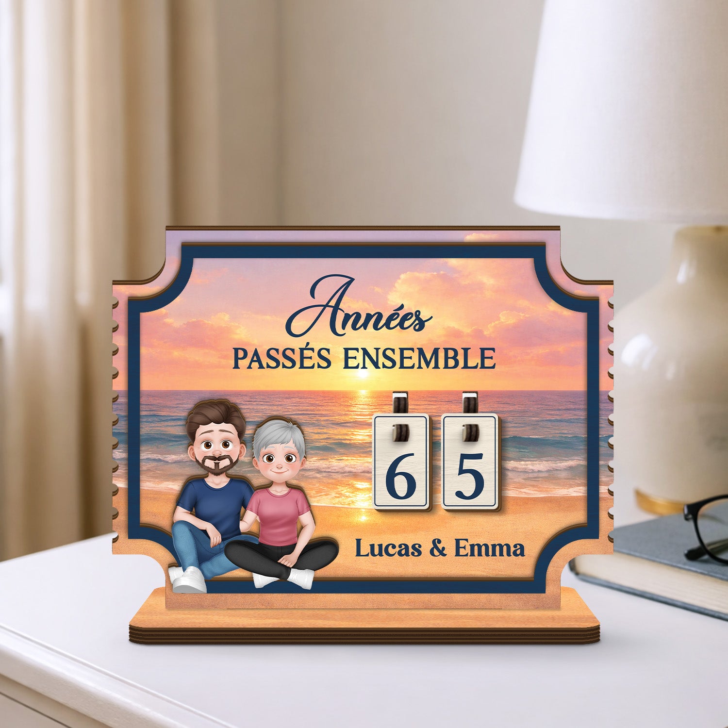 7582QFR1 plaque compteur en bois personnalise pour couple jours passes ensemble 7582q8vmgc_2