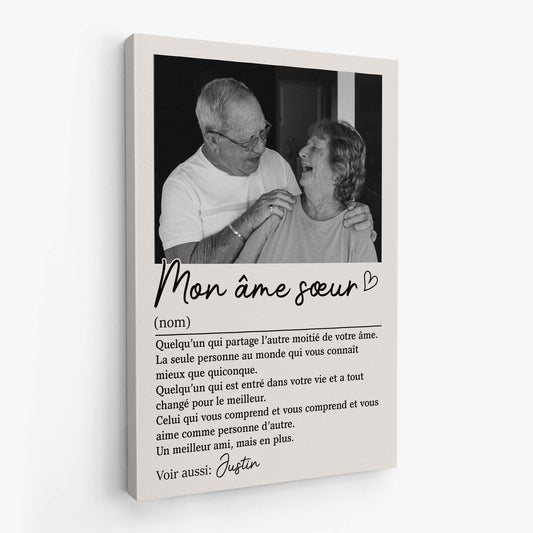 7590CFR1 toile personnalisee photo couple mon ame soeur 7590ccv5g_2