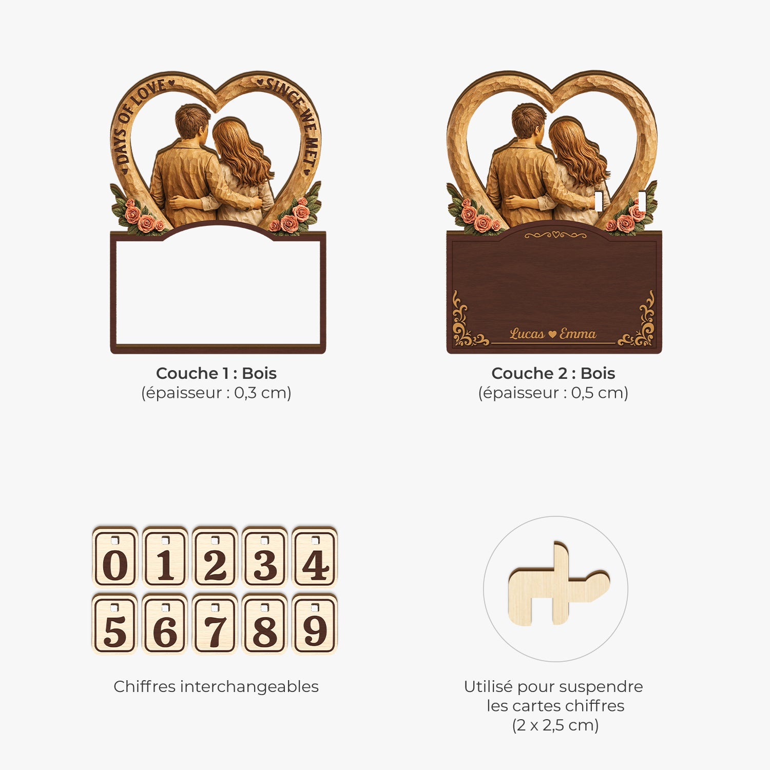 7591QFR1 plaque compteur en bois personnalise pour couple nos jours en amour 7591q6vcg_4