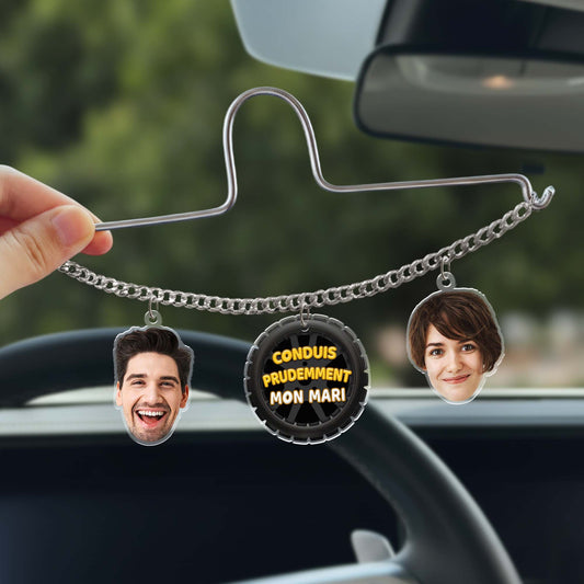 7595GFR2 charmes de voiture personnalisees_ avec photo conduis prudemment papa maman et couple 7595g6ttg