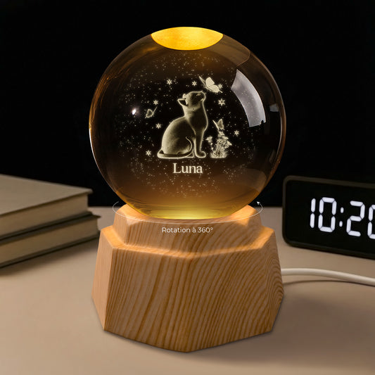 7614LFR1 veilleuse boule de cristal 3d personnalisee mon chatchien magique 7614l3tmd_6d9c9275 bc2b 43dd 93b8 133d866d7160