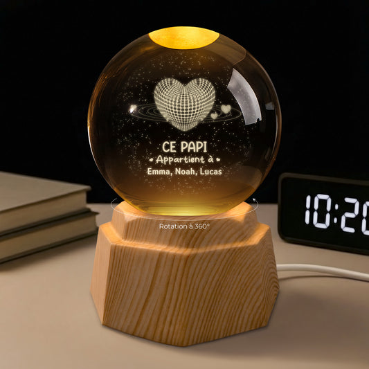 7616LFR2 veilleuse boule de cristal 3d personnalisee papy mamie appartient a 7616l8pza_8f8ce2c4 7050 4d9d a8db c864d0ccbd2f
