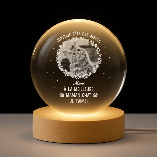 7653LFR1 veilleuse boule de cristal personnalisee joyeuse fete des meres de chat 7653lcq5d_1c6f6a96 3c32 4f41 9617 80ab2834a290