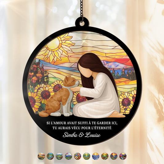 7667UFR1 attrape soleil personnalise en acrylique commemoratif pour chat si amour avait suffi 7667ucpnd