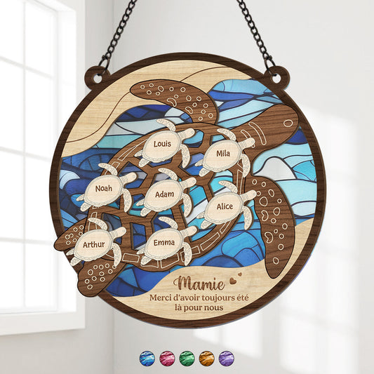 7672UFR1 attrape soleil personnalise en acrylique merci maman mamie tortue 7672uspza
