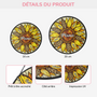 7678UFR3 attrape soleil personnalise en verre tournesol de mamie maman 7678utfna