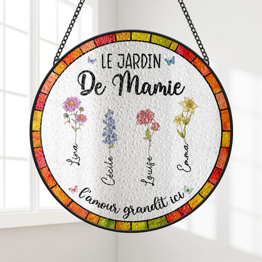 7686UFR1 attrape soleil en verre personnalise le jardin de mamie maman 7686ucq5a