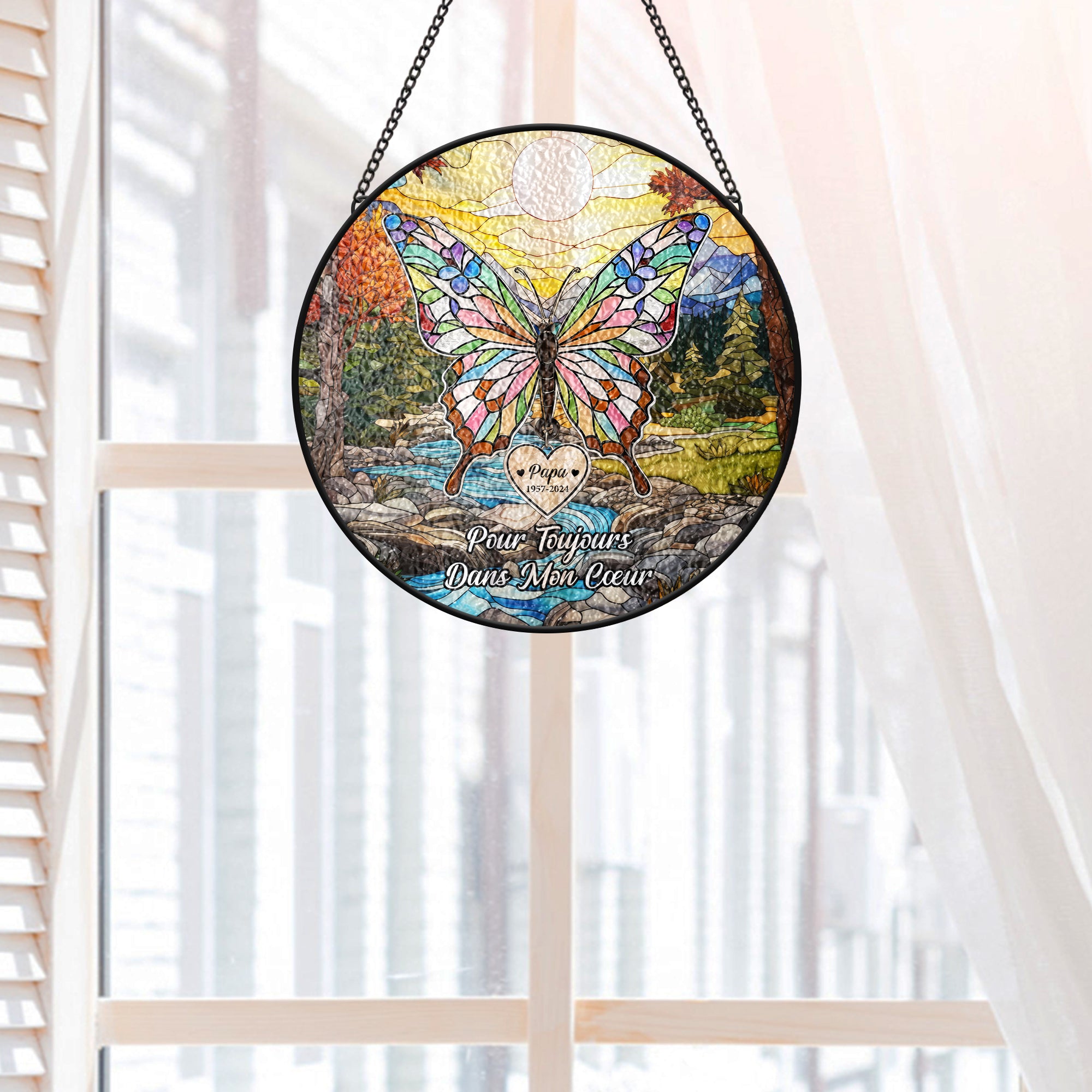 7687UFR2 attrape soleil personnalise en verre commemorative douce memoire de maman papa 7687utpca