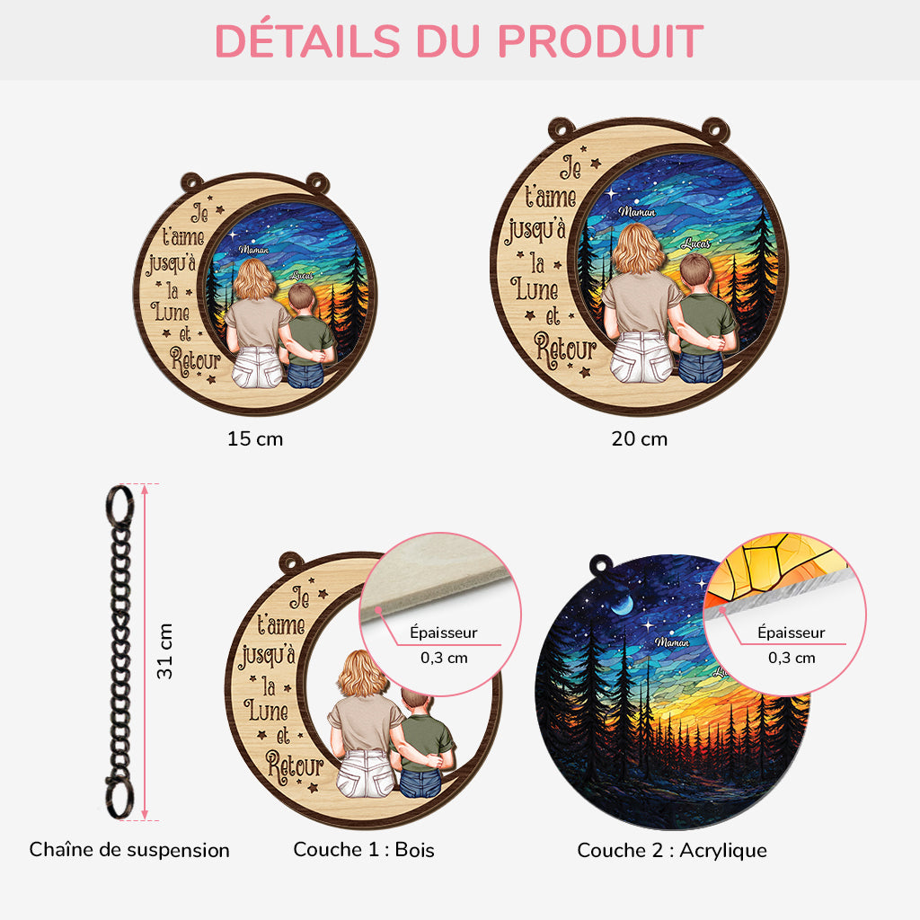 7689UFR3 attrape soleil personnalise en acrylique pour famille papa maman je taime a la lune 7689usqzi