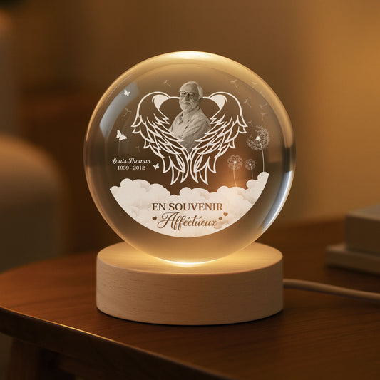 7694LFR1 veilleuse boule de cristal personnalisee photo commemorative mamie papy sont toujours dans mon coeur 7694lsv5a_1