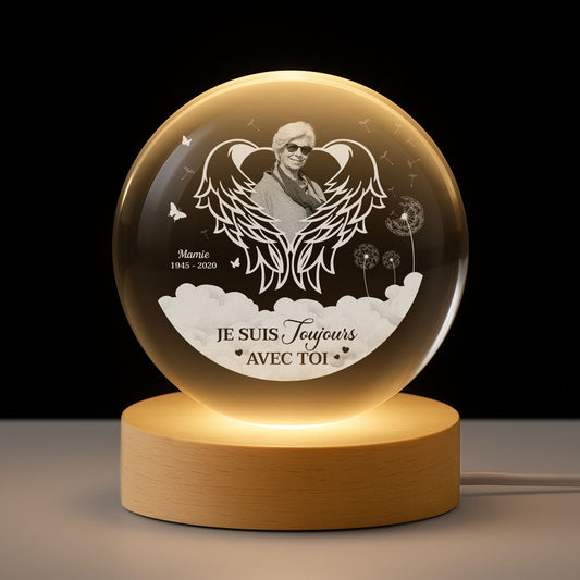 7694LFR1 veilleuse boule de cristal personnalisee photo commemorative mamie papy sont toujours dans mon coeur 7694lsv5a_2