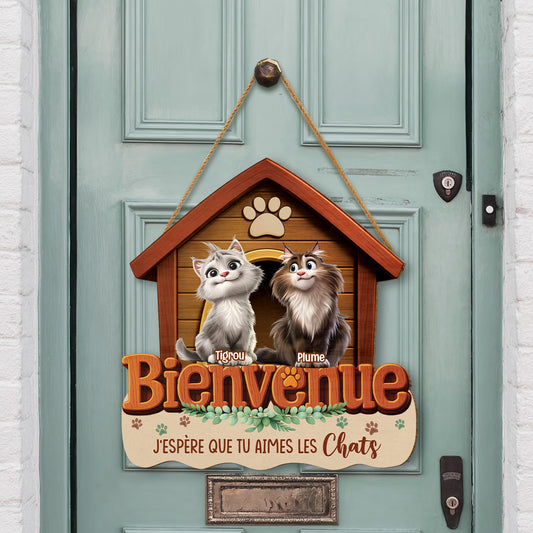 7707QFR2 plaque en bois personnalisee a suspendre bienvenue jespere tu aimes les chats 7707q3lad_c2fec9e5 3644 4432 9ff1 36e379101c8c