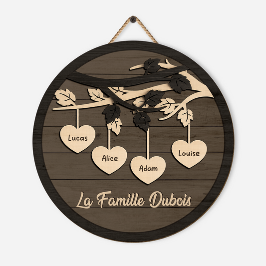 7722QFR1 plaque en bois personnalisee a suspendre arbre de notre famille 7722q8pni
