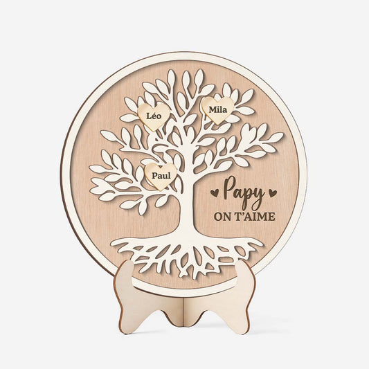 7731QFR1 plaque en bois personnalisee mamie papy on taime 7731q8lcb