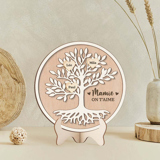 7731QFR2 plaque en bois personnalisee mamie papy on taime 7731q8lcb