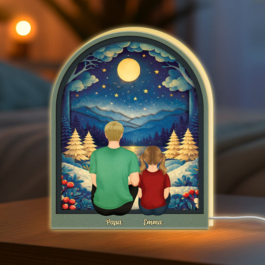 7748LFR2 effet dimpression 3d lightbox personnalisable papa maman et enfant ensemble 7748l3ywa