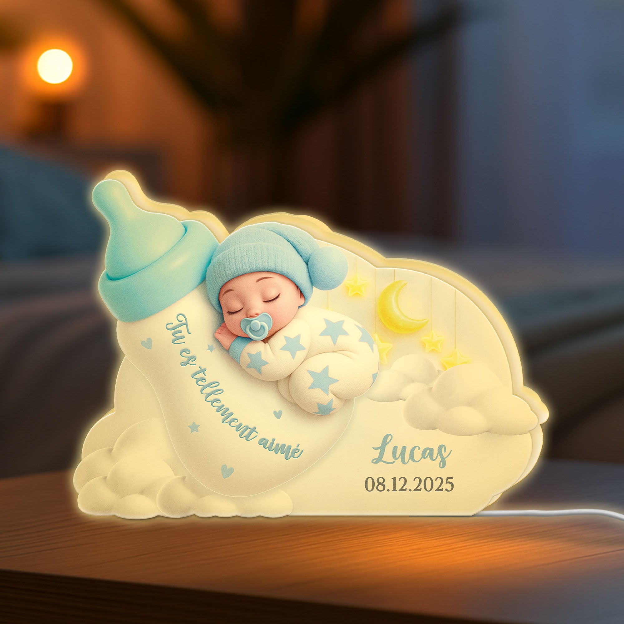 7751LFR1 effet dimpression 3d lightbox personnalisable pour maman bebe est tellement aime 7751lsvaa_1