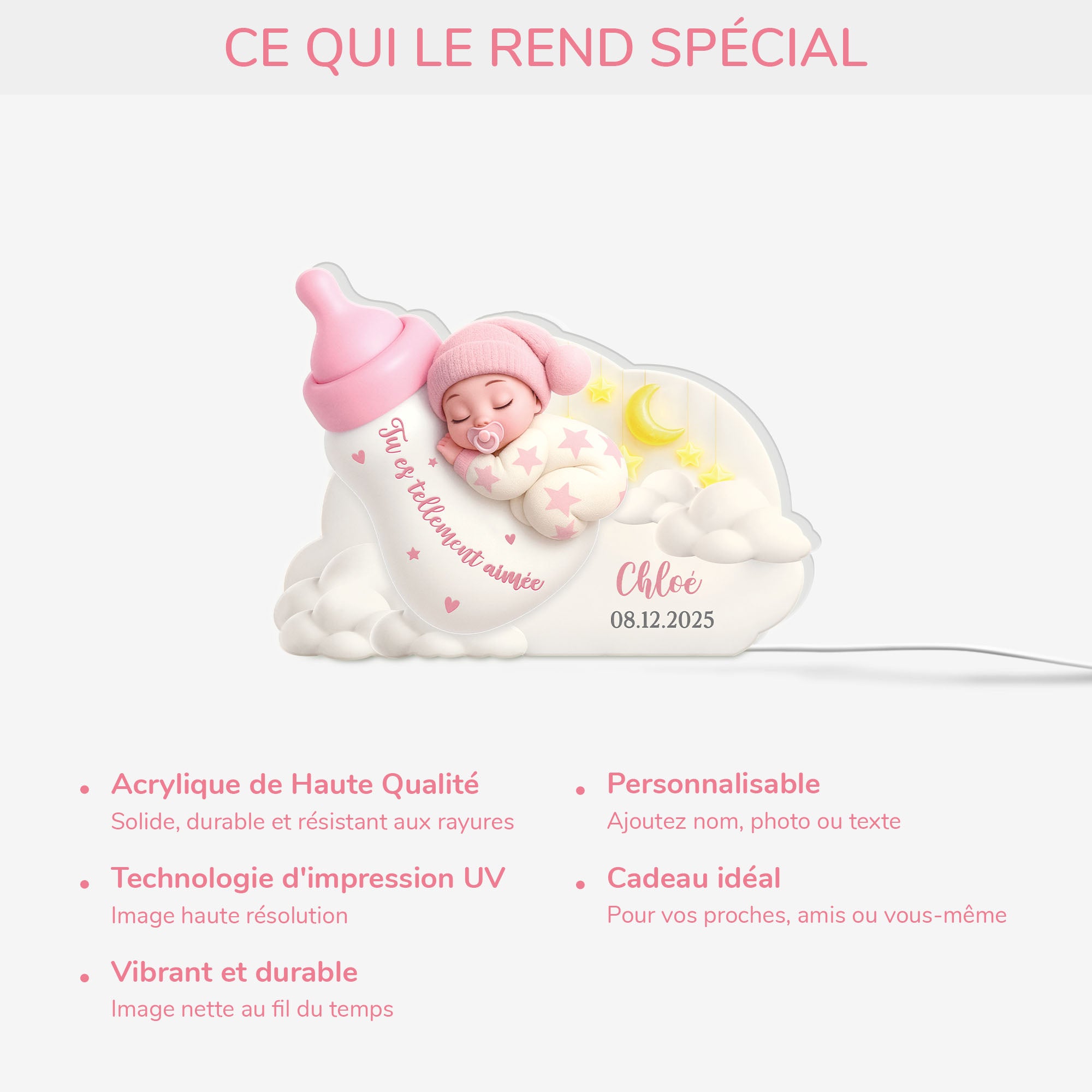 7751LFR1 effet dimpression 3d lightbox personnalisable pour maman bebe est tellement aime 7751lsvaa_3