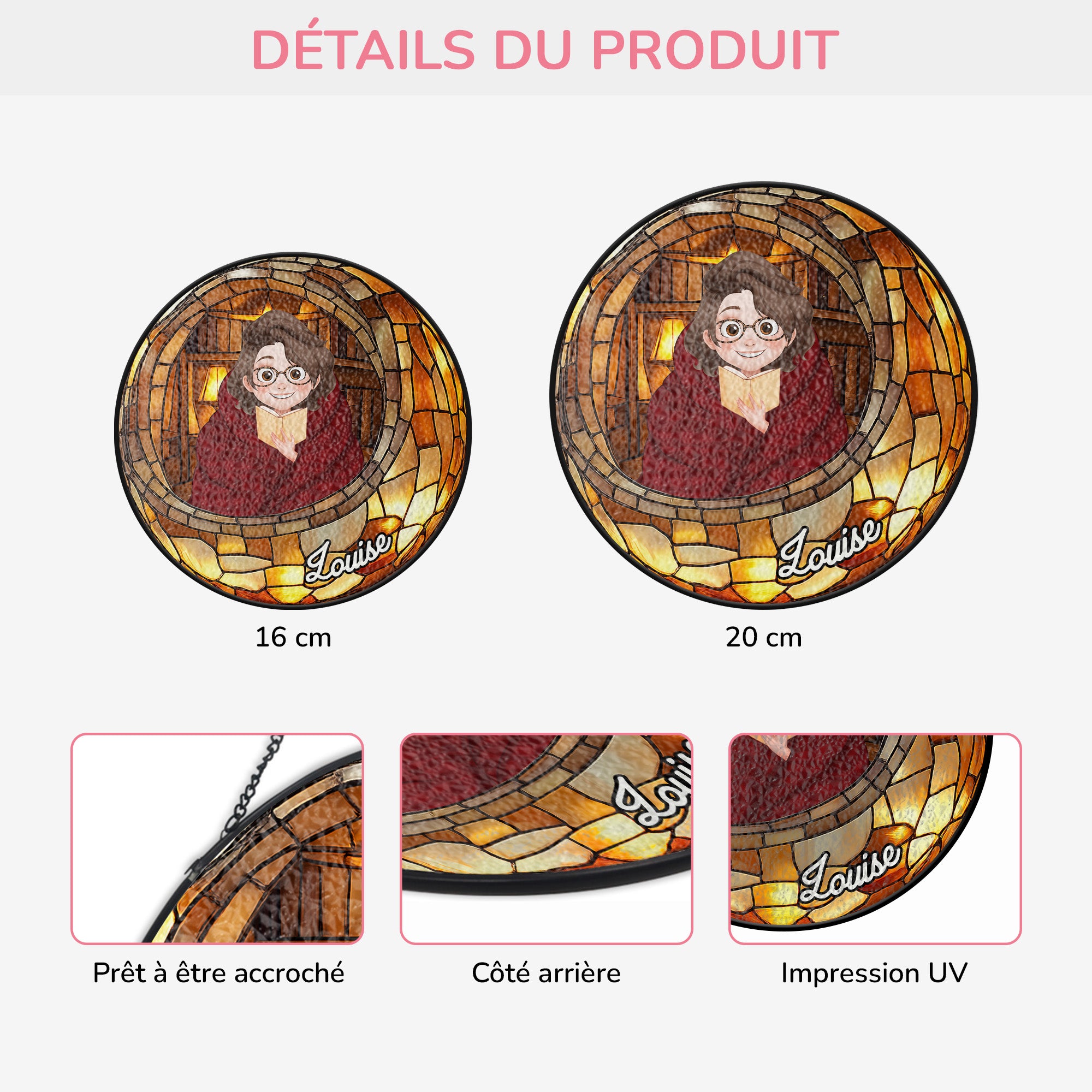 7754UFR3 attrape soleil personnalise en verre pour femmehomme cadeau pour amoureux des livres 7754uclna