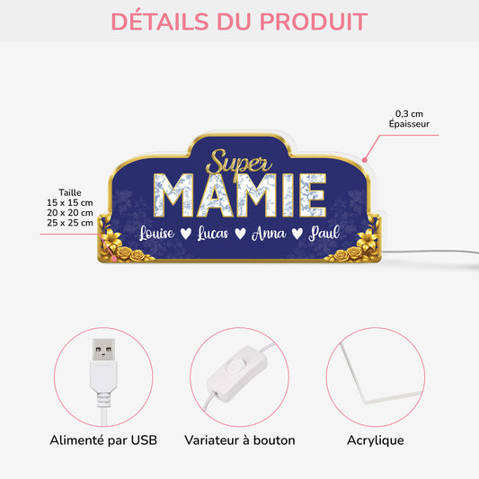 7757LFR2 lightbox personnalisable pour arriere mamie arriere papy cadeau pour arriere grand mere 7757ltlna