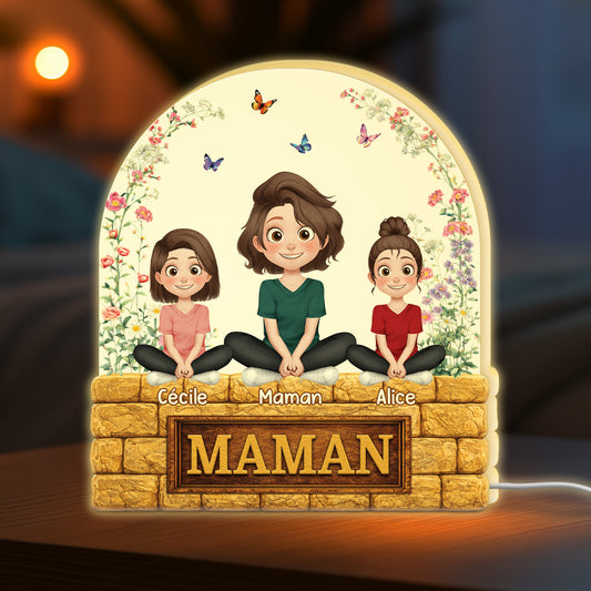 7762LFR1 maman mamie est mon monde lightbox personnalisable 7762l