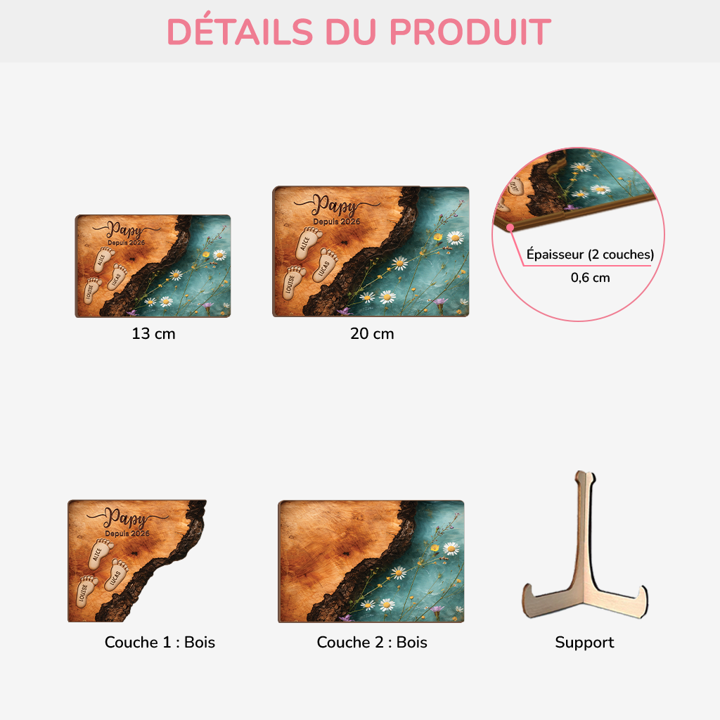 7768QFR3 plaque en bois personnalisee papy mamie depuis 7768q6rnb