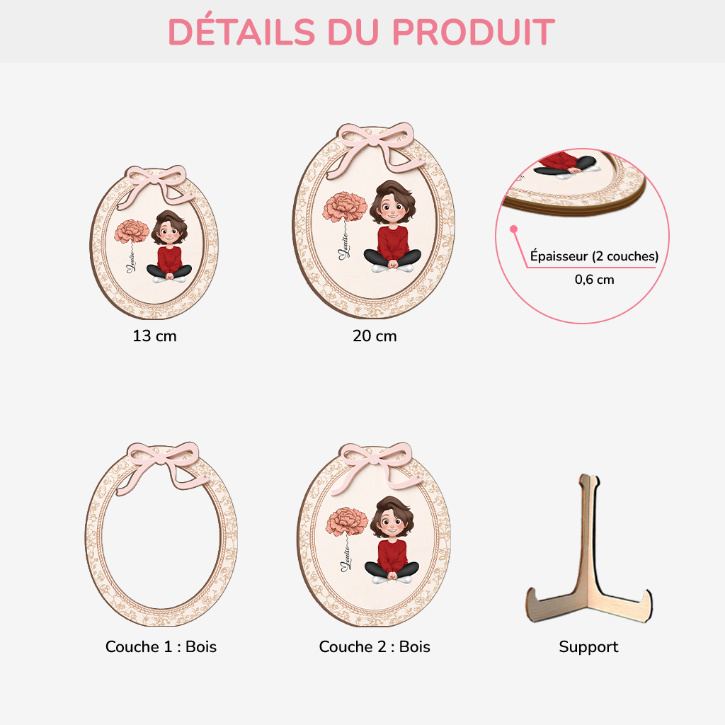 7778QFR3 plaque en bois personnalisee femme une fleur pour elle 7778q8rna