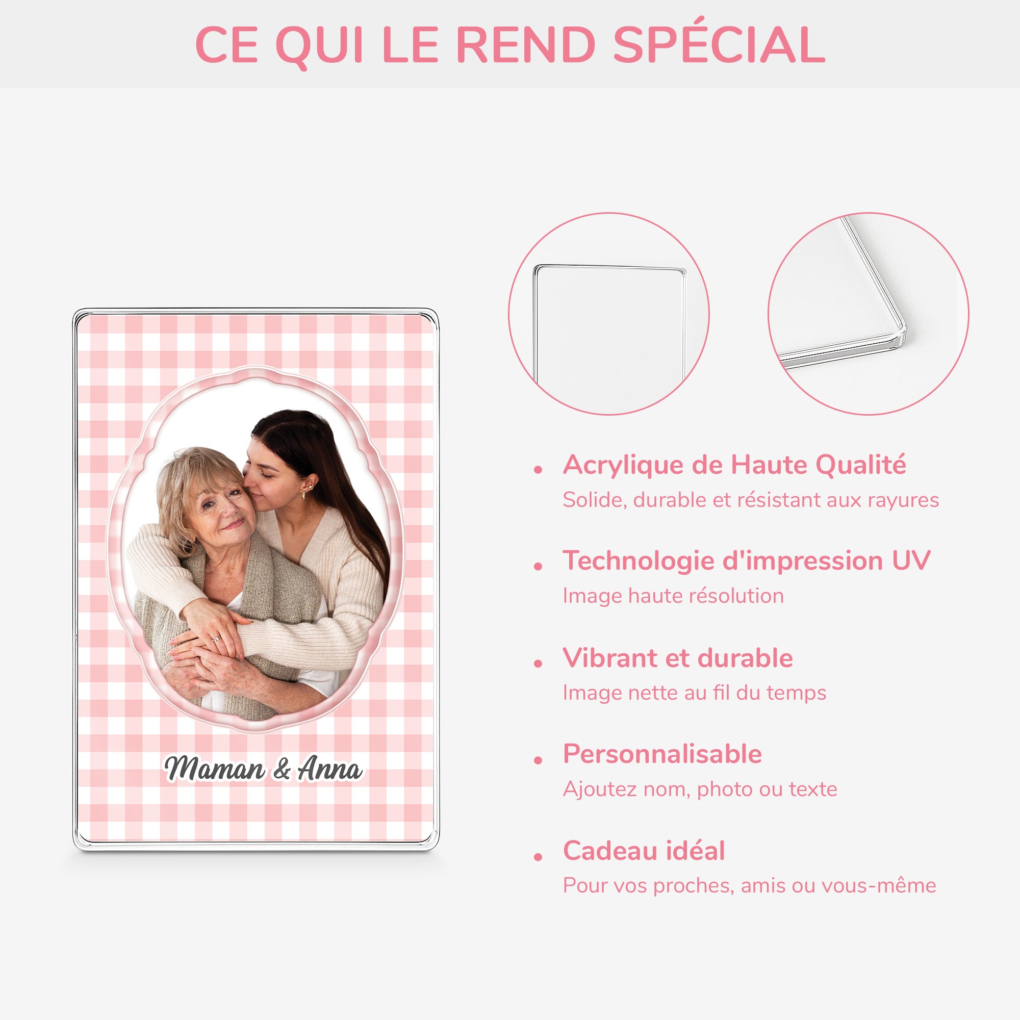 7792RFR4 plaque en acrylique rectangulaire personnalisee avec photo maman papa je taime 7792r3qca