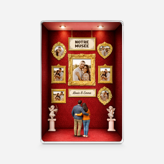 7801RFR1 effet dimpression 3d musee de couple plaque en acrylique rectangulaire personnalisee photo 7801rsrwg