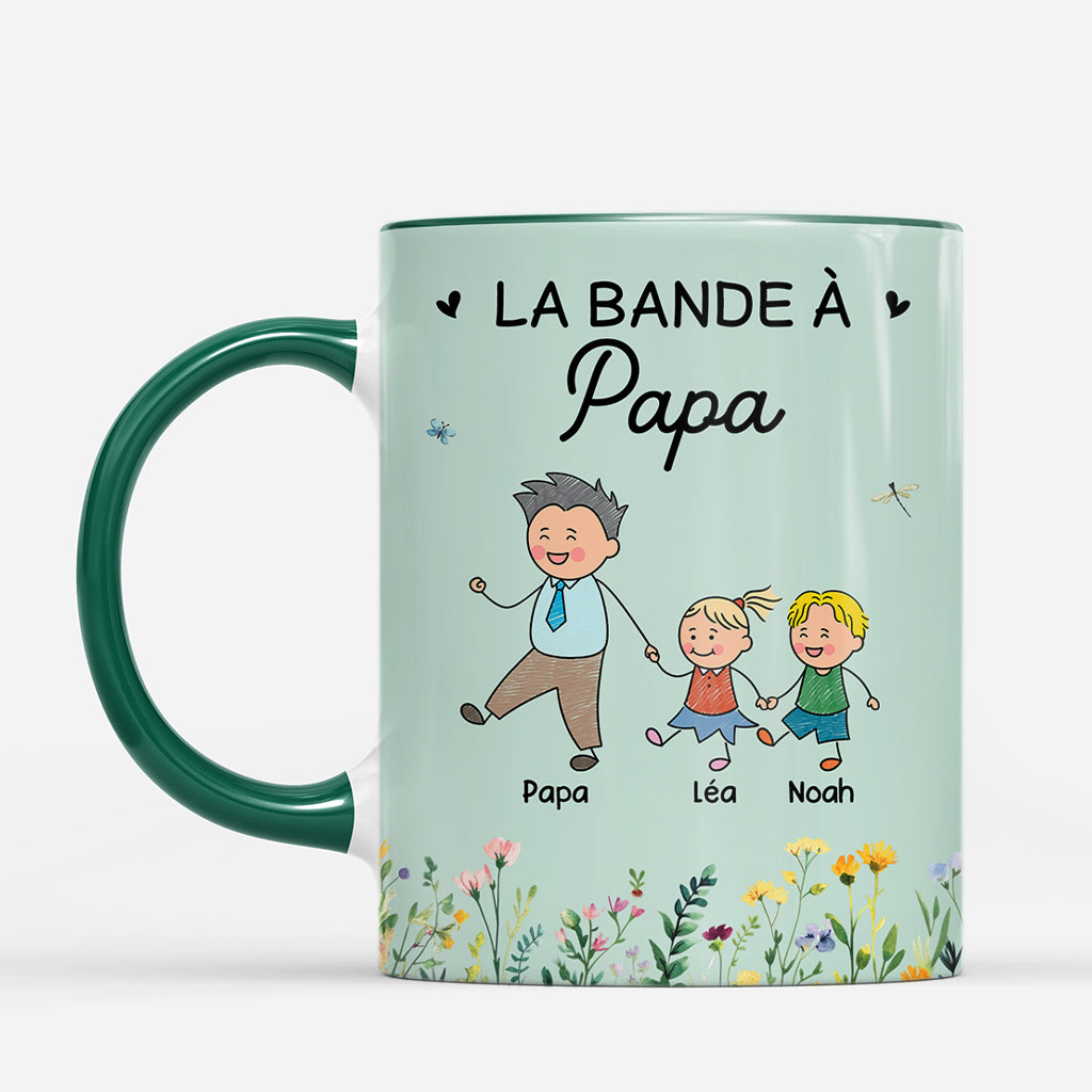 7810MFR2 mug personnalise la bande a maman papa avec fleur 7810m3paa
