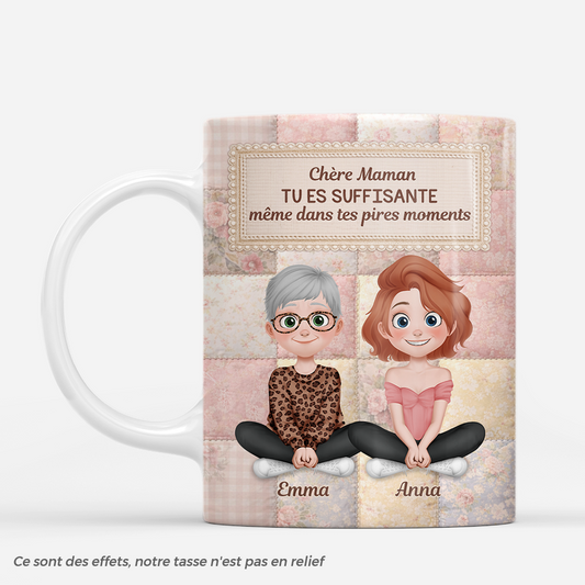 7815MFR1 effet dimpression 3d mug personnalise mamie maman tu es suffisante 7815mcfca