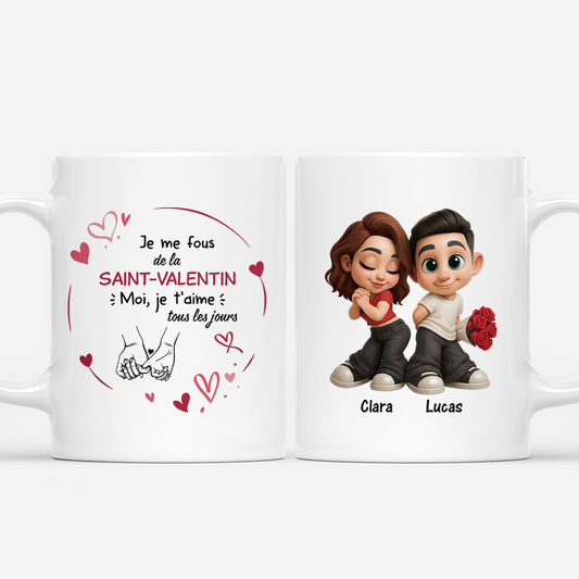 7818MFR1 tasse personnalisee couple pas besoin de saint valentin pour dire je taime 7818m6f5g
