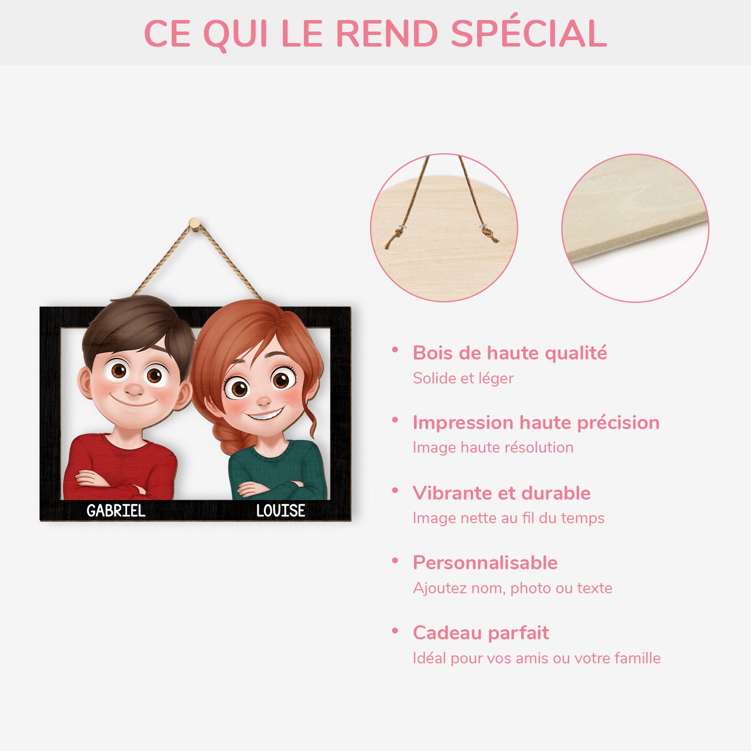 7822QFR4 plaque en bois personnalisee a suspendre couple homosexuel toi et moi 7822q3pmg