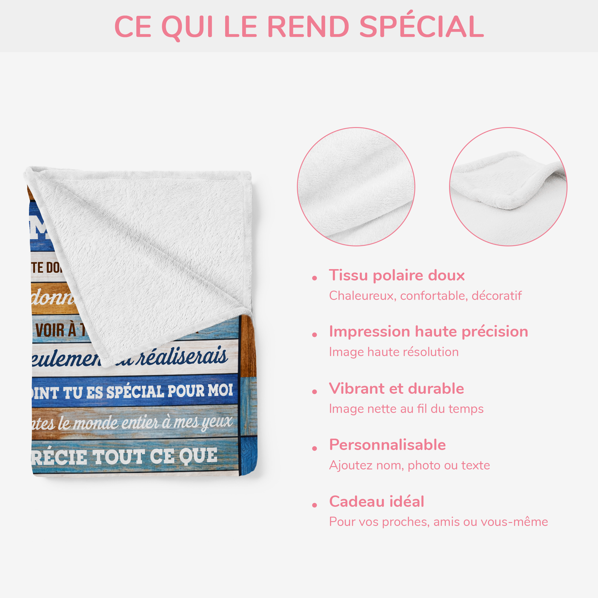7829BFR4 plaid personnalise cadeau pour meilleur papy mamie 7829bsttb