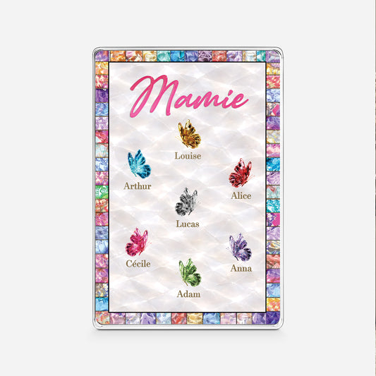 7840RFR1 plaque en acrylique personnalisee rectangulaire cadeau pour ma mamie maman 7840r6lna